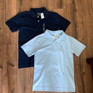 NWT navy and light blue children place polos boys size L